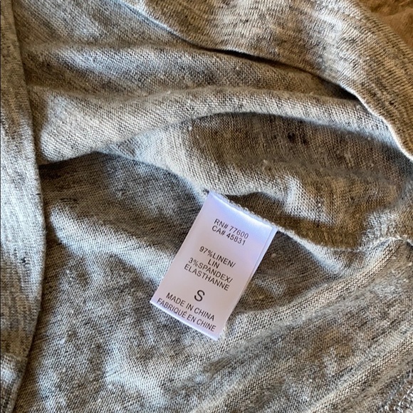 Chaser Gray Vintage Soft Linen Top Small - Picture 6 of 12